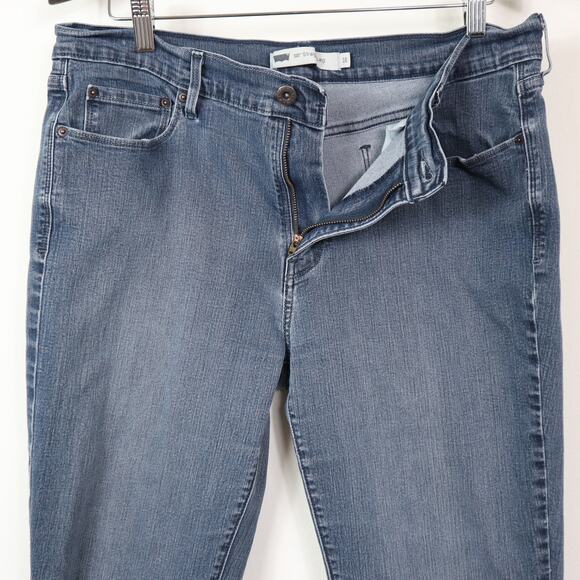 Levi's Size 16 505 Straight Leg Jeans 33x32 Mid Rise Stretch Blue Wash - Picture 5 of 12